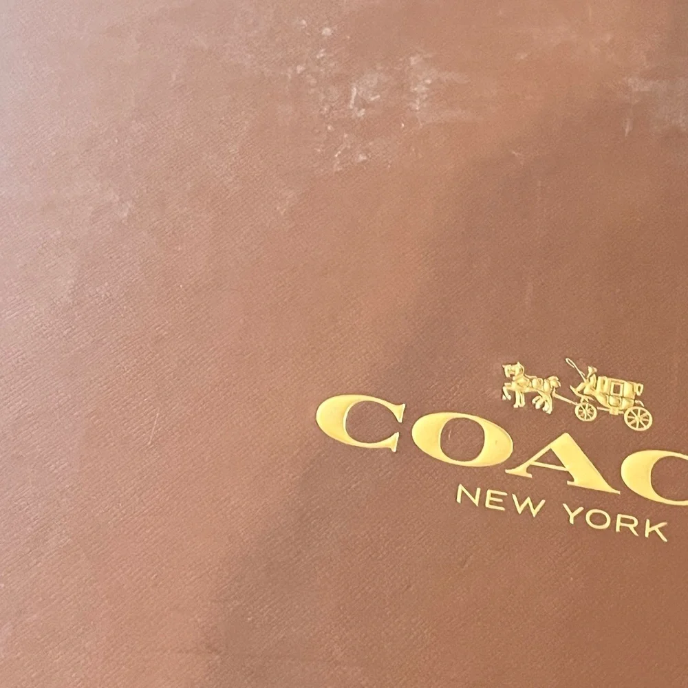 Coach New York Empty Heavy Duty shoe storage gift box brown